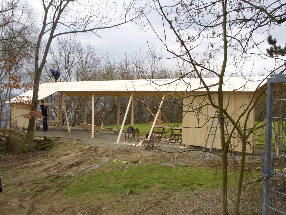 Überdachung Bogenschützen-Sportanlage Würzburg