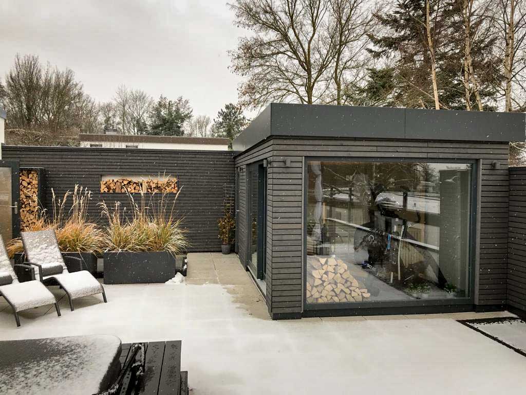 Gartenhaus mit Sauna und Geräteraum in Würzburg